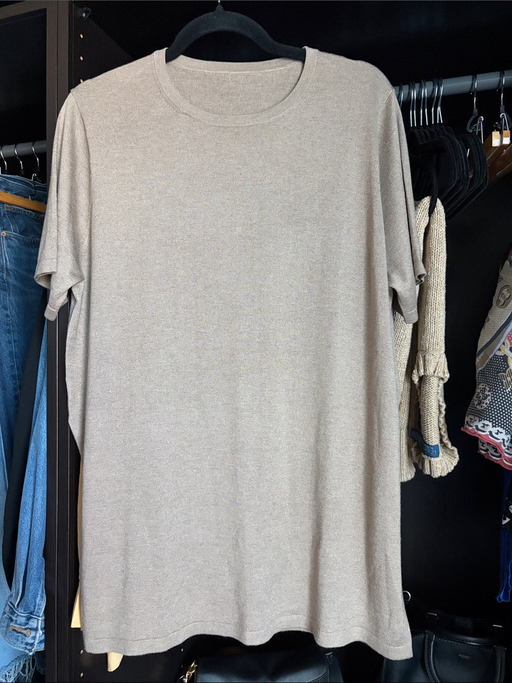 The Curated The Side Tee- Mink